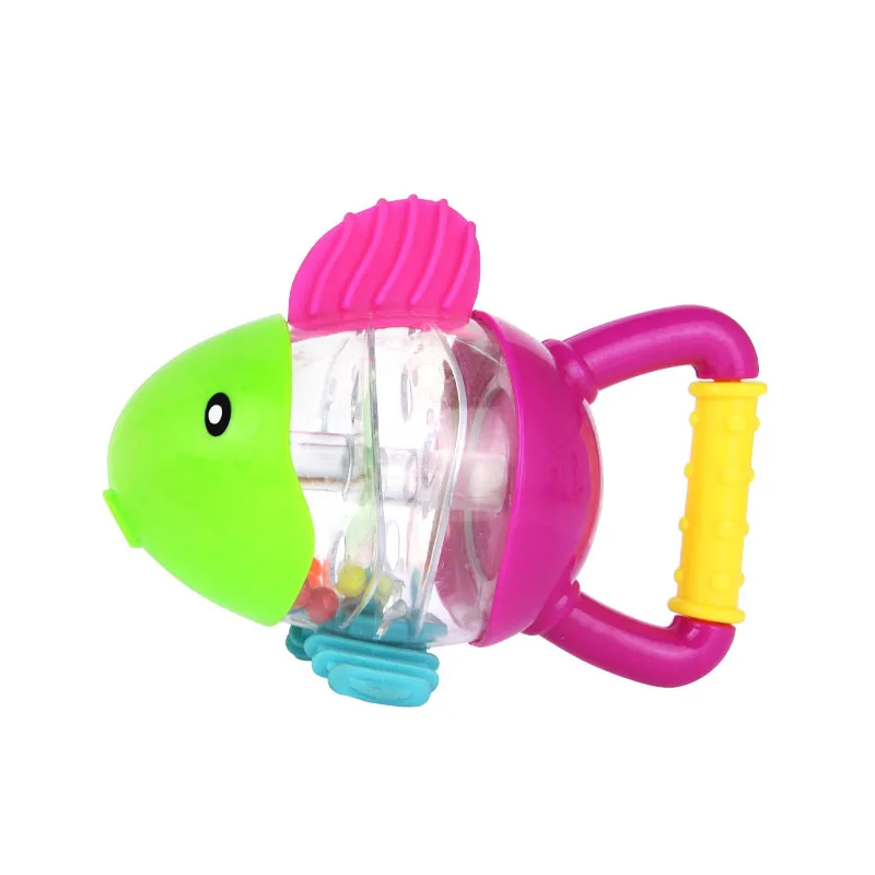 1pcs multicolor fish Детский пластмассовый колокольчик, погремушка для малышей, детский колокольчик, музыкальная игрушка, подарок для новорожденных детей 0-12 месяцев, игрушки-прорезыватели - Цвет: 1pcs multicolor fish