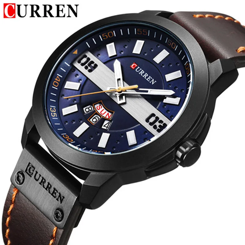 Relogio Masculino CURREN Мужские часы Лидирующий бренд Роскошные спортивные кварцевые с