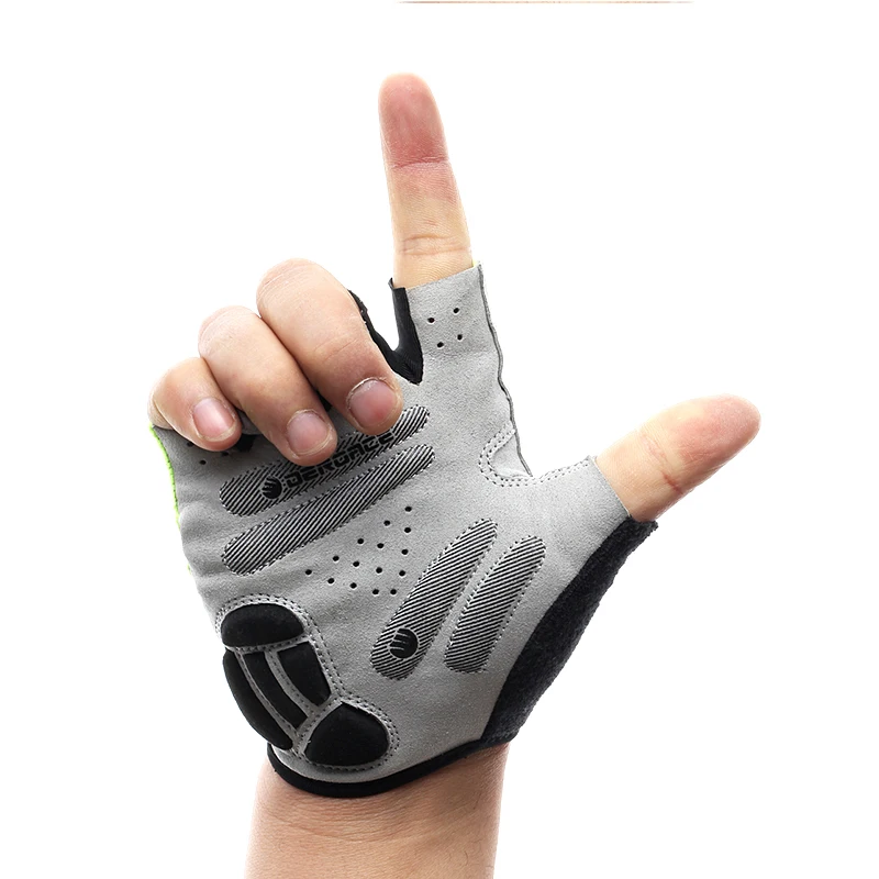 Нескользящие дышащие летние велосипедные перчатки с открытыми пальцами для