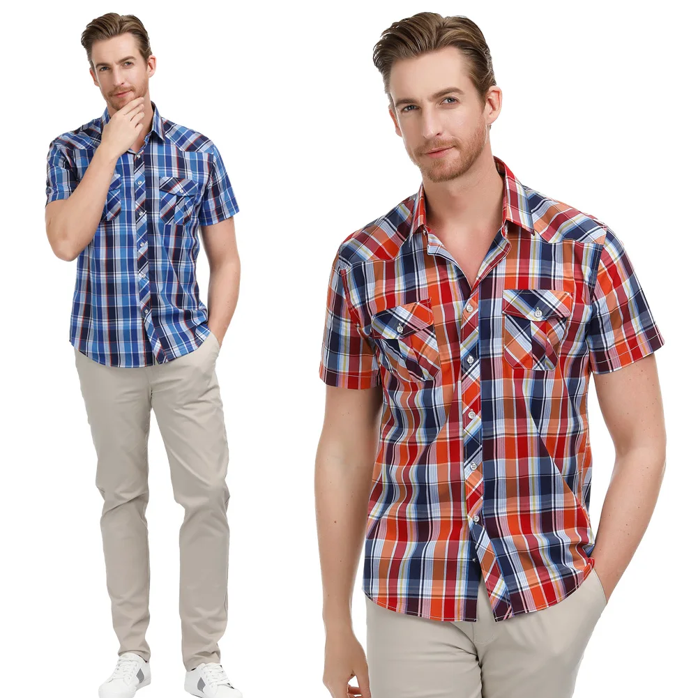 Мужская рубашка PJ с коротким рукавом и квадратным воротником | одежда