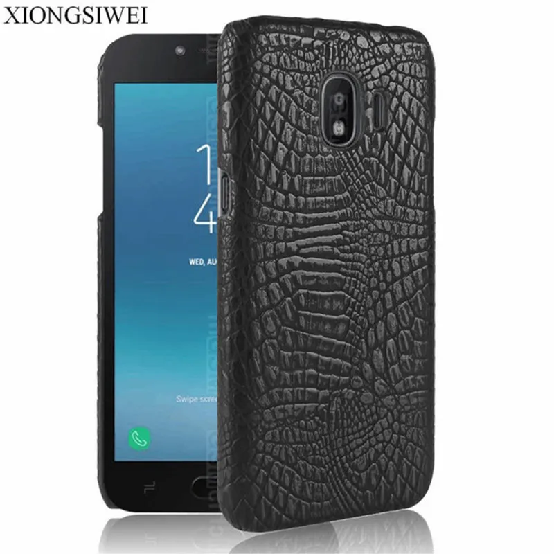 Для Samsung Galaxy J2 2018 чехол Роскошный PU кожаный твердый пластиковый на заднюю панель