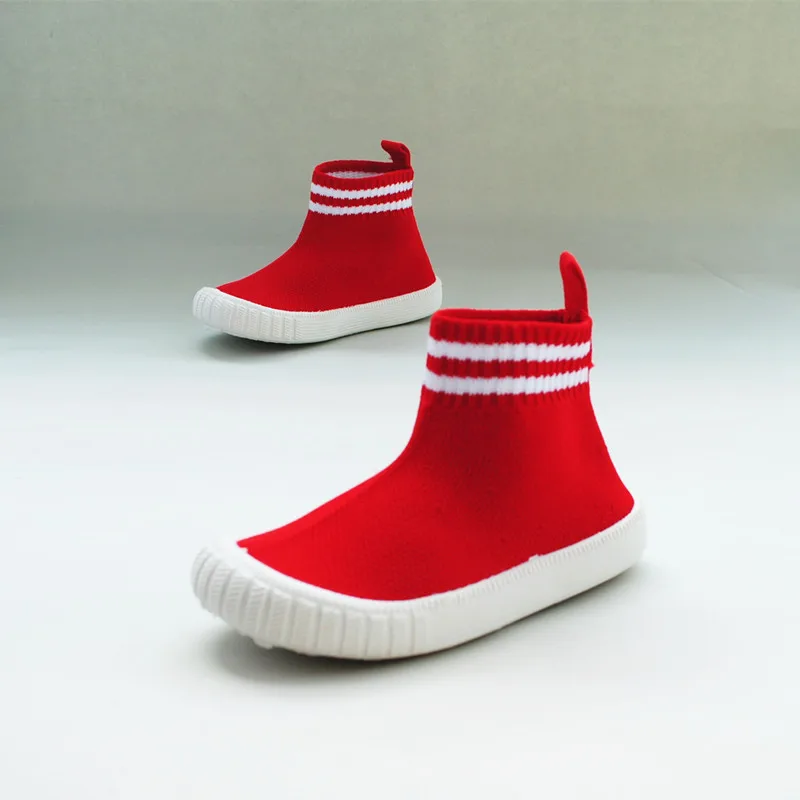 Childrens Socks Boots Korean Version New Style Kids Single Shoes Breathable Casual Woven Girls Tenis Infantil 23-32# | Детская одежда и