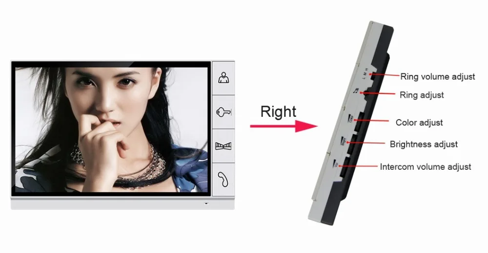 Большой экран 9 дюймов цветной ЖК монитор видео домофон система дверной звонок