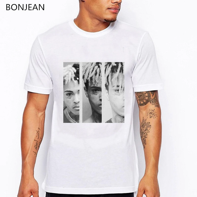 Xxxtentacion Футболка с принтом персонажа мужская летняя Высококачественная футболка
