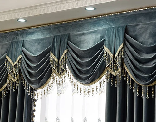 1pc valance Роскошный голландский бархат ткань занавески s для гостиной мягкий сплошной цвет балдахин окна шторы спальни наивысшего качества Pelmet на заказ - Цвет: 1pc valance