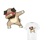 Термочувствительные патчи для детей, наклейки из ПВХ с рисунком милой большой собаки, термонаклейки для футболок сделай сам