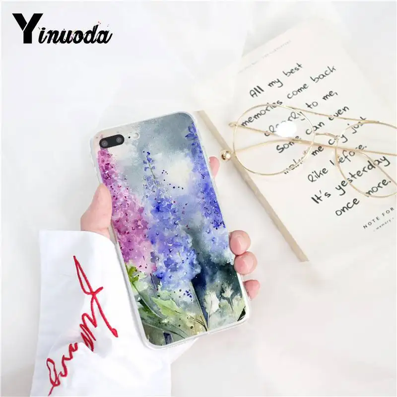 Новый художественный чехол Yinuoda для телефона с акварелью и романтическими