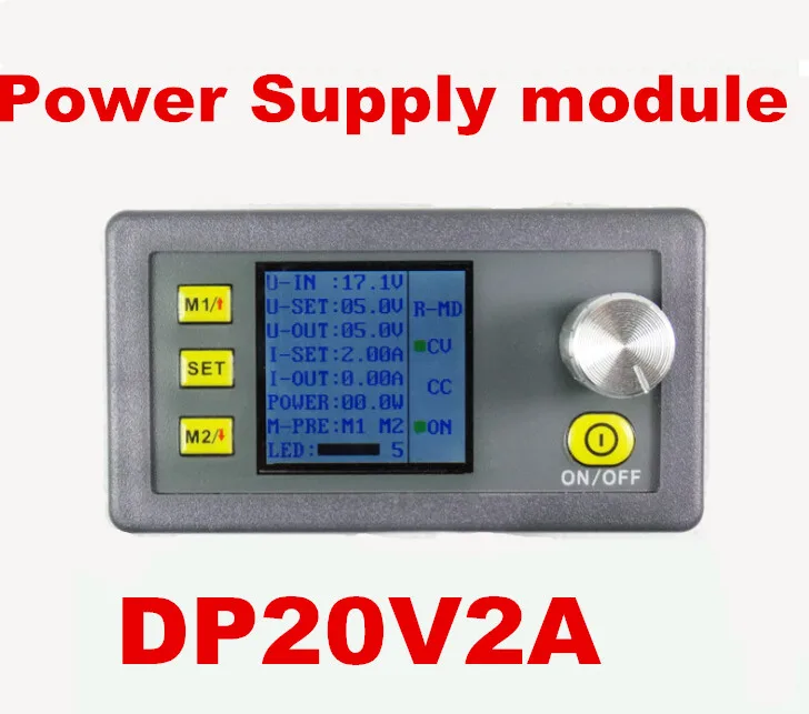 DP20V2A преобразователь напряжения ЖК дисплей Вольтметр постоянного и тока