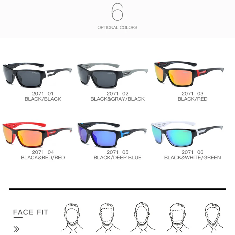 DUBERY Polarized Sunglasses Men Driver Sport Sun Glasses Brand Designer For Male Driving Fishing Goggles UV400 Oculos de YQ573
