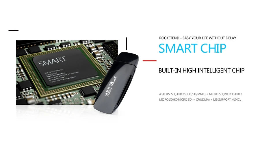 Rocketek usb 3,0 мульти карта памяти ридер адаптер кардридер для micro SD/TF CF MS microsd ридеры ноутбук компьютер ПК
