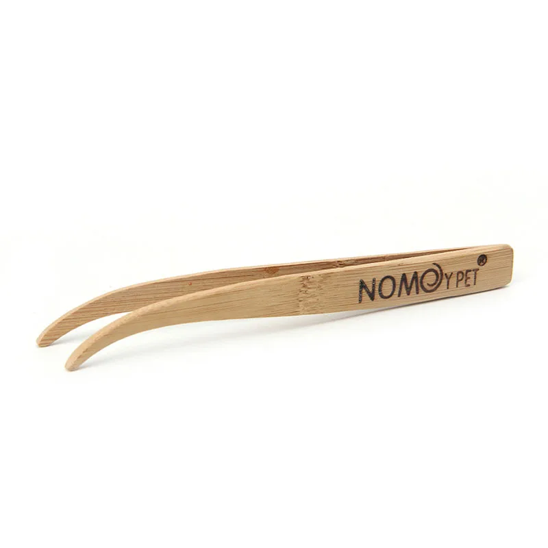 

Eco-Friendly Bamboo Tool Angled Reptile Terrarium Feeding Tongs Tweezers L25