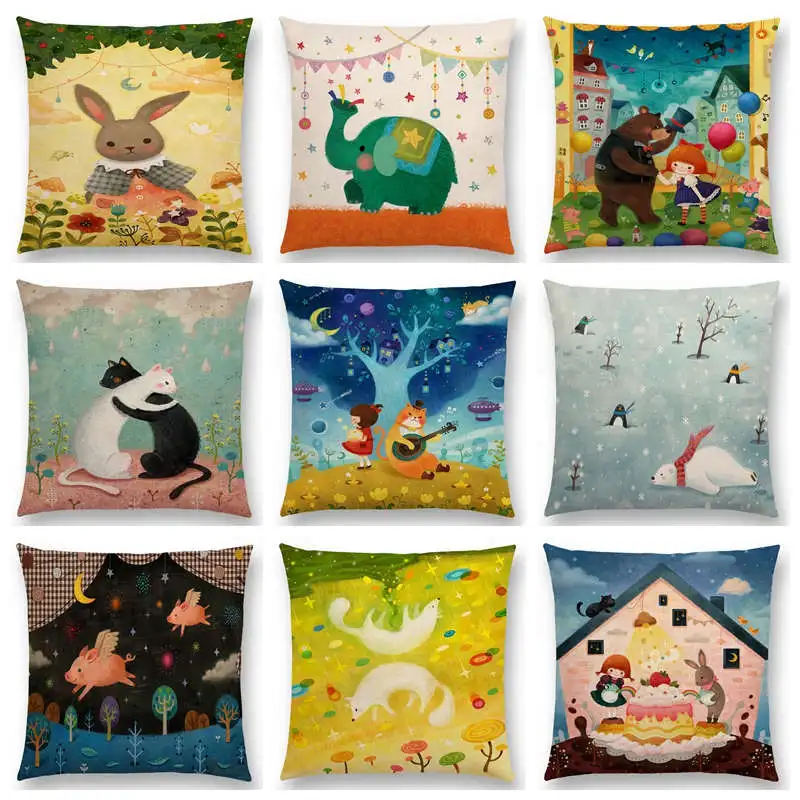 Горячая Распродажа милые Мультяшные животные милая девушка счастливая семейная