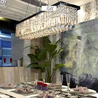 length 1500mm new modern crystal chandelier for dining room rectangle crystal pendant chandelier fixture