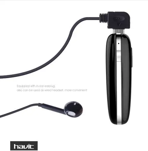 HAVIT Bluetooth наушники 4,1 Bluetooth наушники 13 часов вызова времени гарнитура бизнес один беспроводной наушники с микрофоном