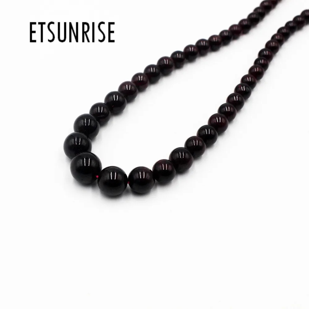 ETSUNRISE N0042 натуральный гранат камень бусины красное вино башня Шаговая решетка
