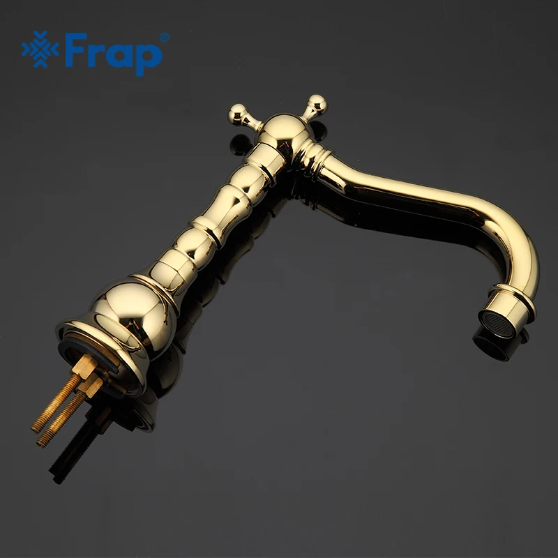 Frap antique Basin sink mixer tap gold bathroom faucet Plating Double Handle Cold Hot Water Mixer Luxury Solid Brass G1163-6 |