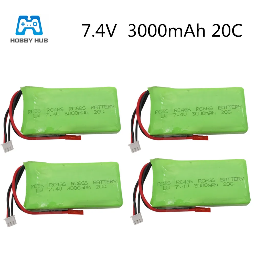 Литий-полимерный аккумулятор Hobby Hub 7 4 в 3000 мАч для Radiolink RC3S RC4GS RC6GS литий-полимерные