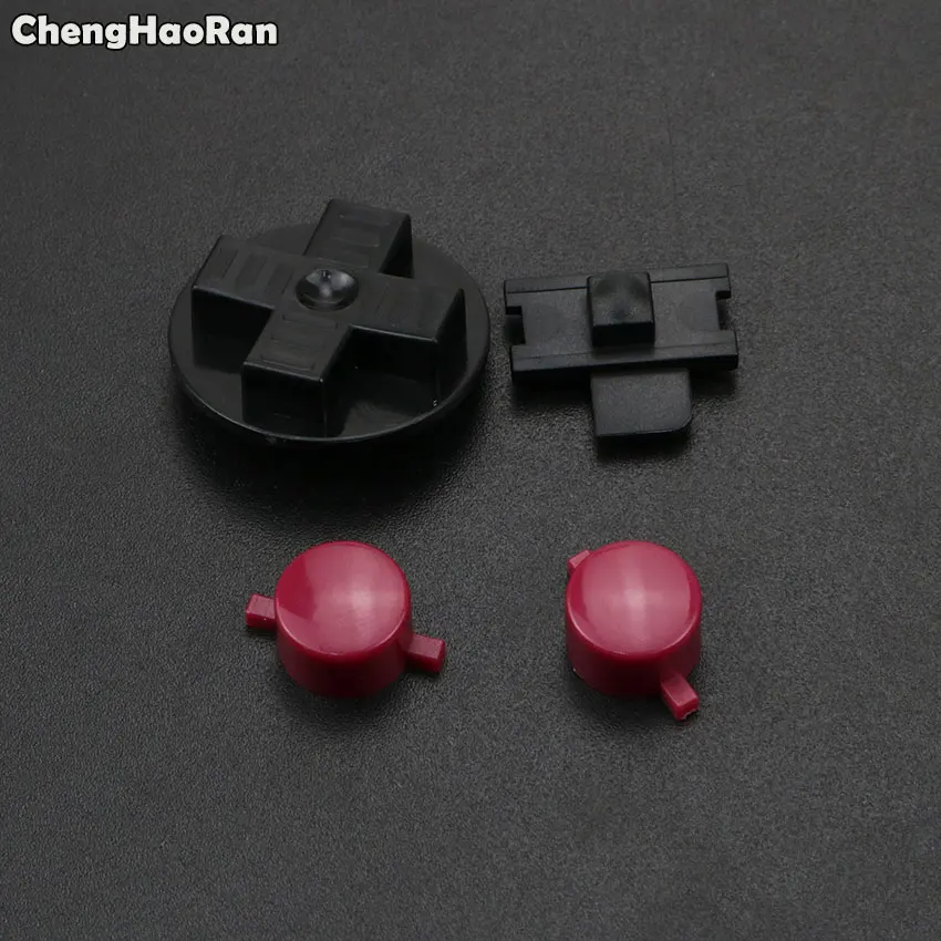 ChengHaoRan Black Customs DIY Buttons Set Replacement for Gameboy Classic GB DMG A B buttons D-pad Button | Электроника