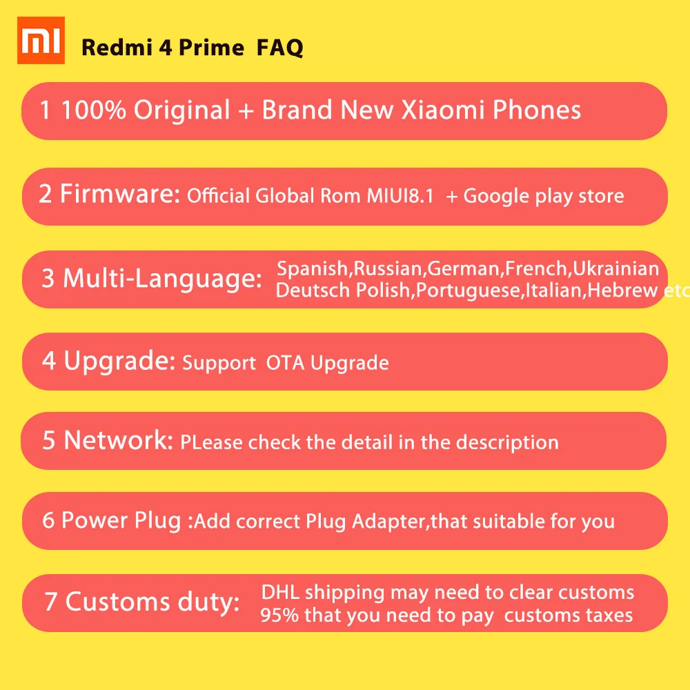 Xiaomi Redmi 4 Pro Prime 3 ГБ Оперативная память 32 Встроенная мобильного телефона Snapdragon 625 Octa