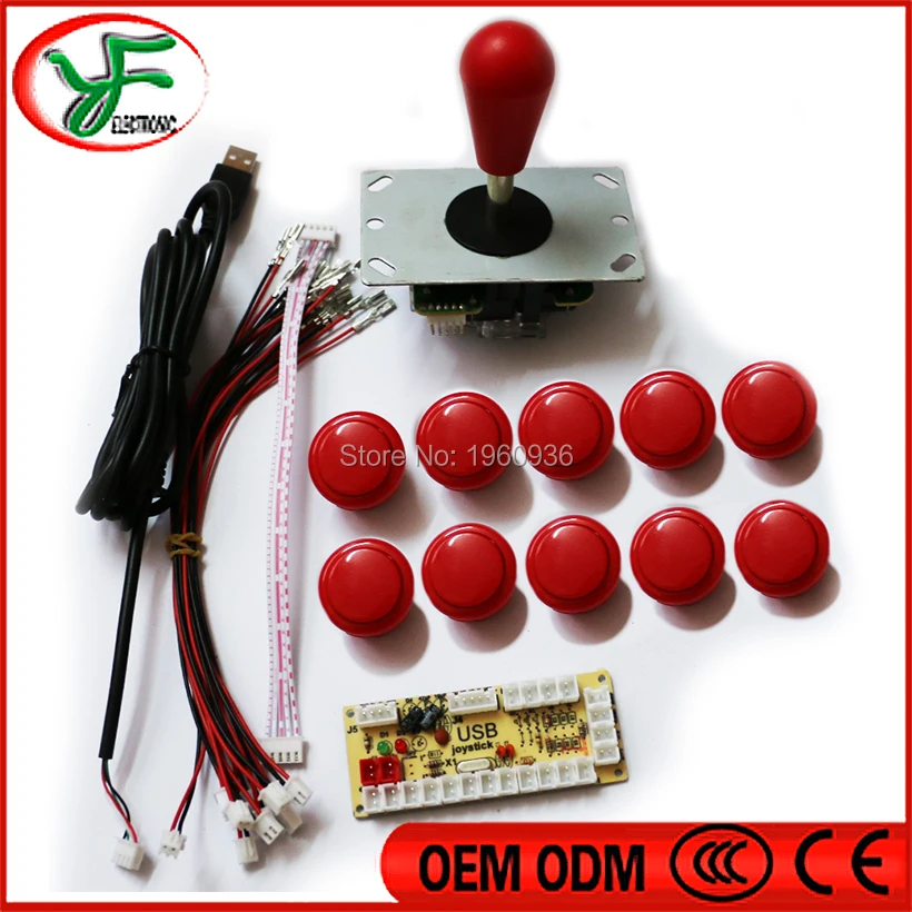 Raspberry pi/ PC контроллер с кнопками sanwa и джойстиком USB в аркадные игры Jamma одноплейная