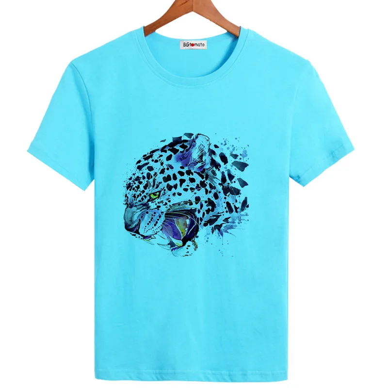 Классная футболка bgtomato Snow leopard летние повседневные футболки с коротким рукавом
