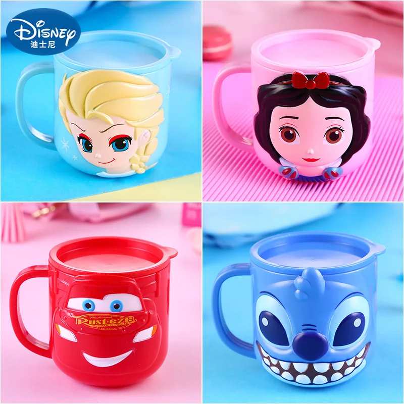 Disney детские чашки безопасный ABS животное Милый ребенок посуда для питья с ручкой
