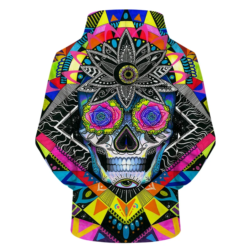 Suger skull By Pixie cold Arts толстовки с 3D принтом для мужчин и женщин Аниме Толстовка