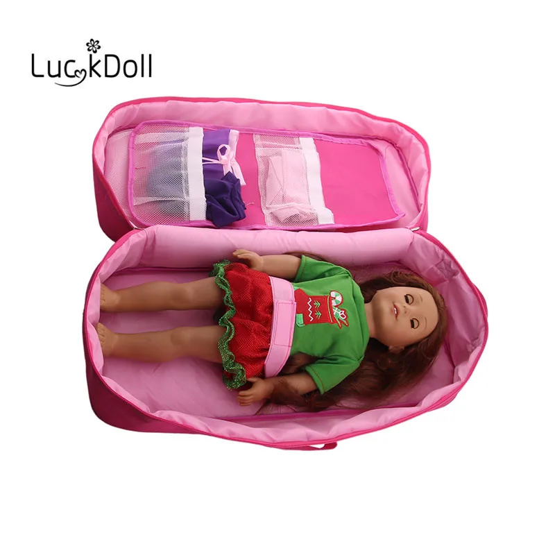 Luckdoll кукла костюм чехол сумка для переноски Чехол для хранения для 18 дюймов американская кукла аксессуары для путешествий дети ролевые игры игрушки