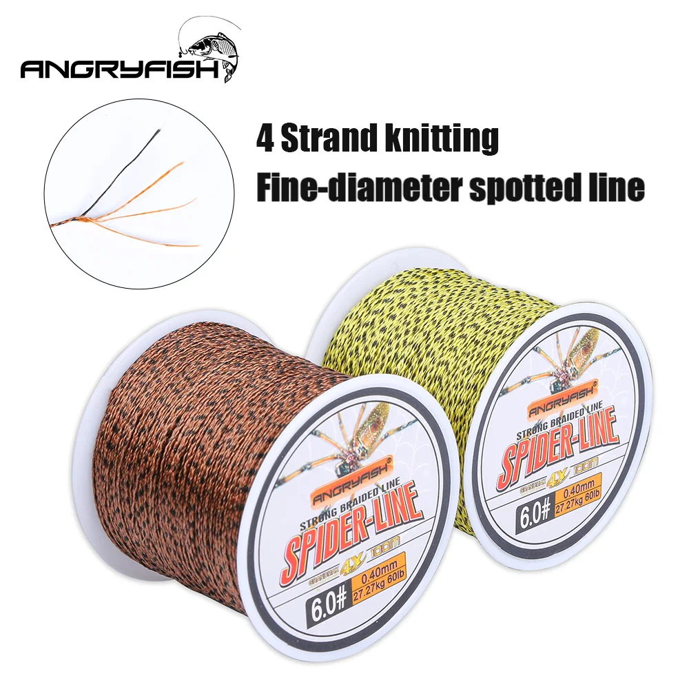 Angryfish 5 шт распродажа 4 нити 100 м PE плетеная леска 110yds супер прочная