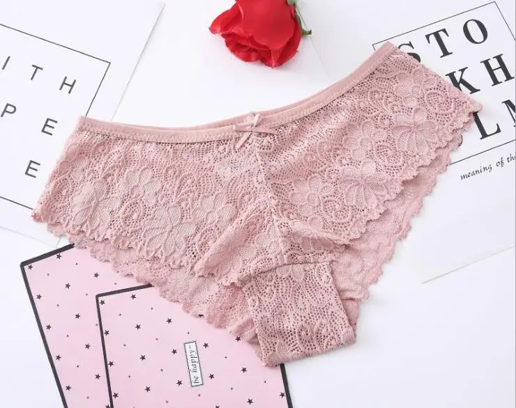 Women Underwear Sexy Lace Panties Fashion Cozy Lingerie Tempting Pretty Briefs High Quality Cotton Low Waist Cute |