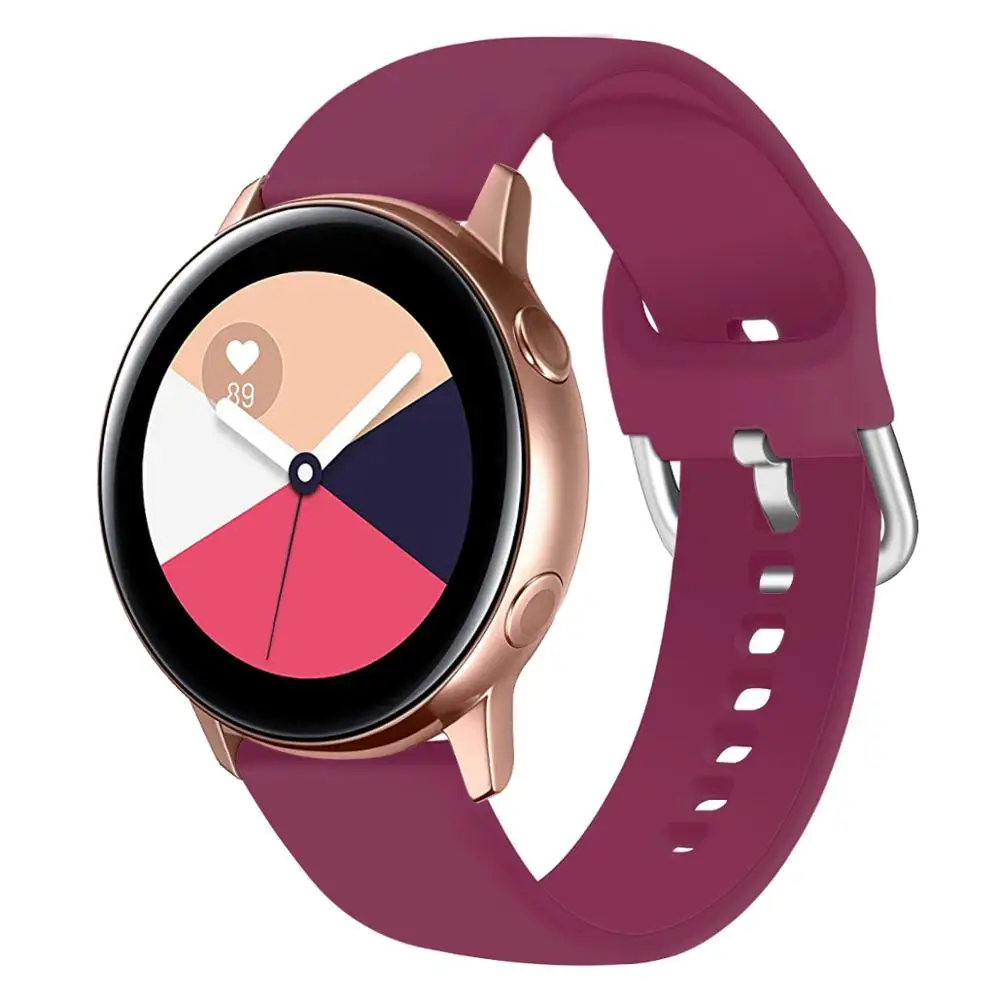 Ремешок для часов для samsung Galaxy Active Watch 20 мм спортивные ремешки для huawei сменный ремешок для часов браслет 91018