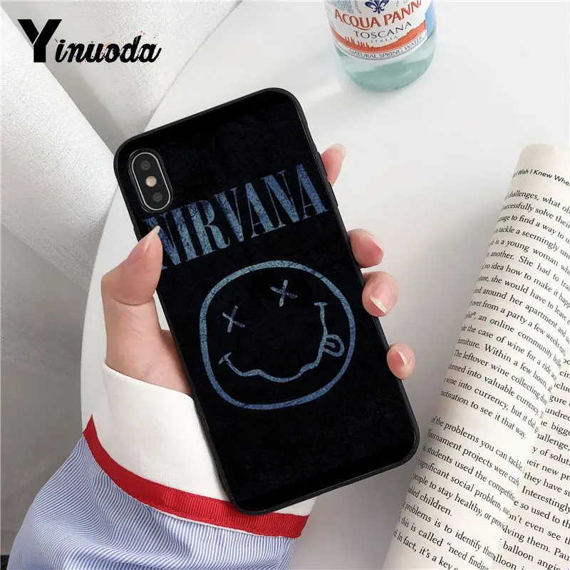 Yinuoda Nirvana Kurt Cobain черный мягкий чехол из ТПУ для iPhone X XS MAX 6 6s 7 7plus 8 8Plus 5 5S SE XR Fundas Capa |