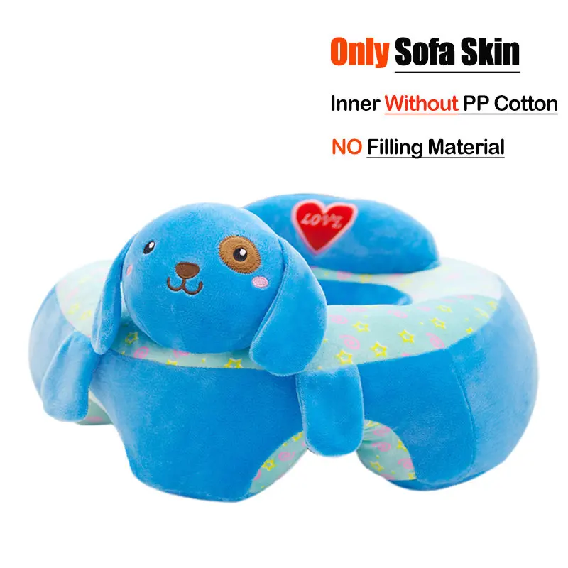 No Cotton Blue Чехол для детского кресла и дивана, плюшевый чехол для кресла, мультяшный чехол для дивана, кожаный чехол для ребенка, обучающегося сидению, плюшевый чехол - Цвет: No Cotton Blue