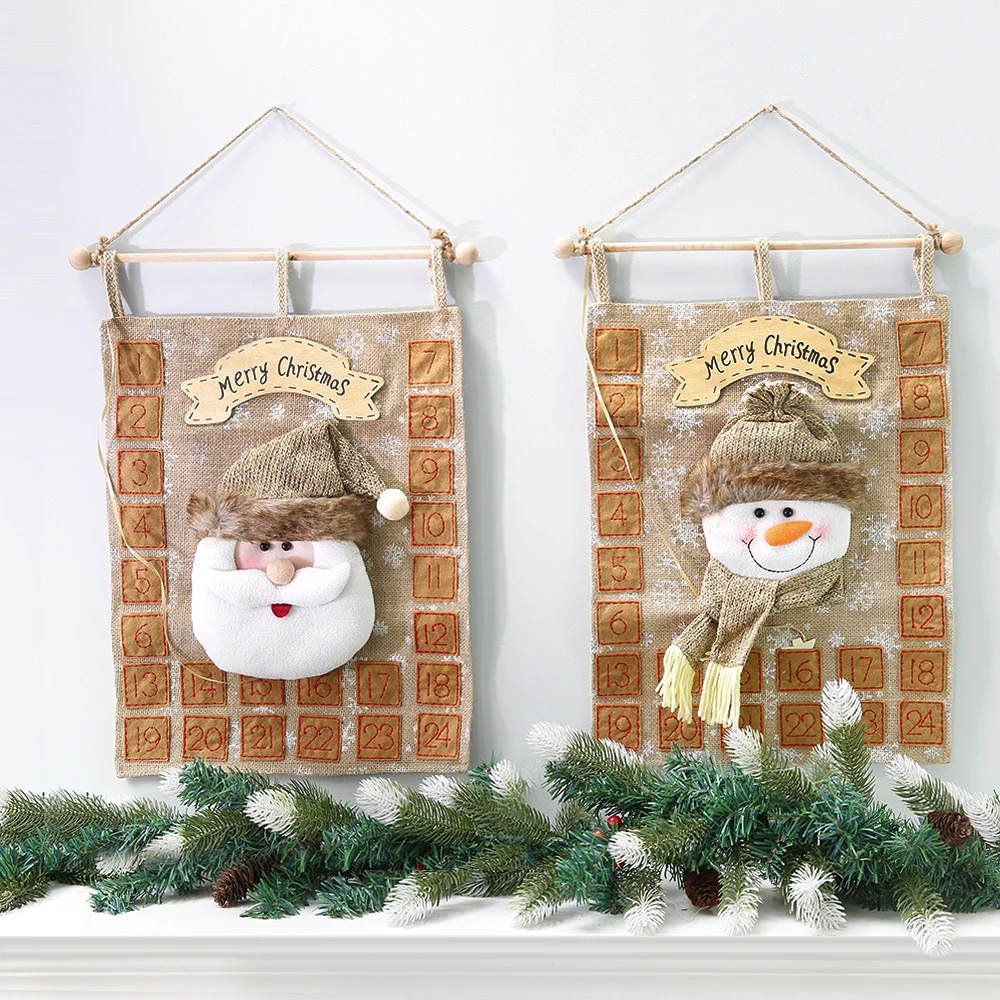 Новый 52 см Рождественский календарь рождественские украшения для дома Санта