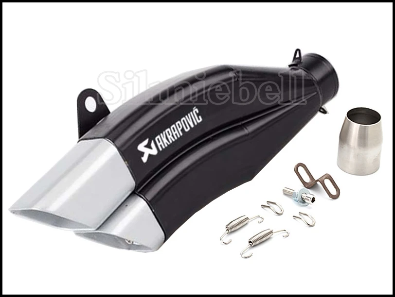 Для MSX125 Z900 Z1000 GSXR750 R3 CBR650 Nmax Xmax мотоцикл Akrapovic выхлопная труба Универсальный двойной нос наконечник глушитель вход 51 мм