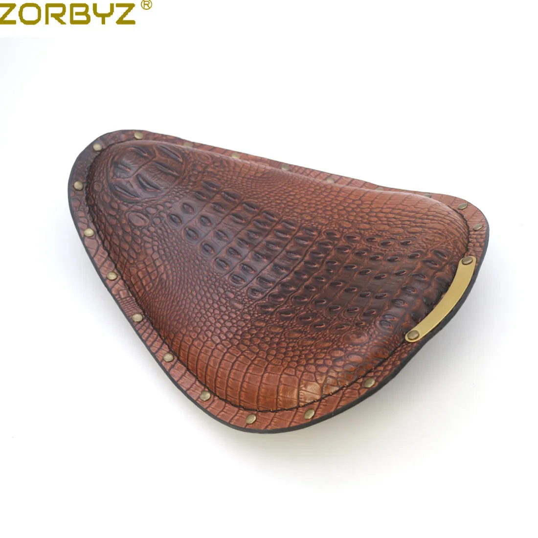 ZORBYZ мотоциклетное Ретро коричневое крокодиловое искусственное сидение для Соло
