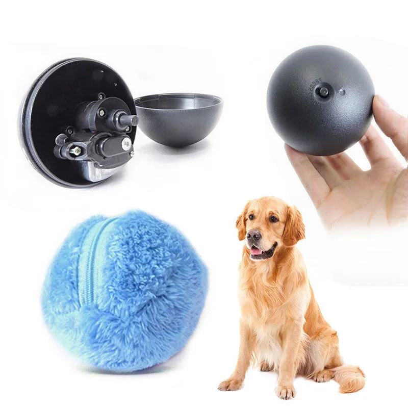 4 Color Set Electric Toy Ball Dog Cat Automatic Pet Plush Activation Chew Floor Clean Toys | Дом и сад
