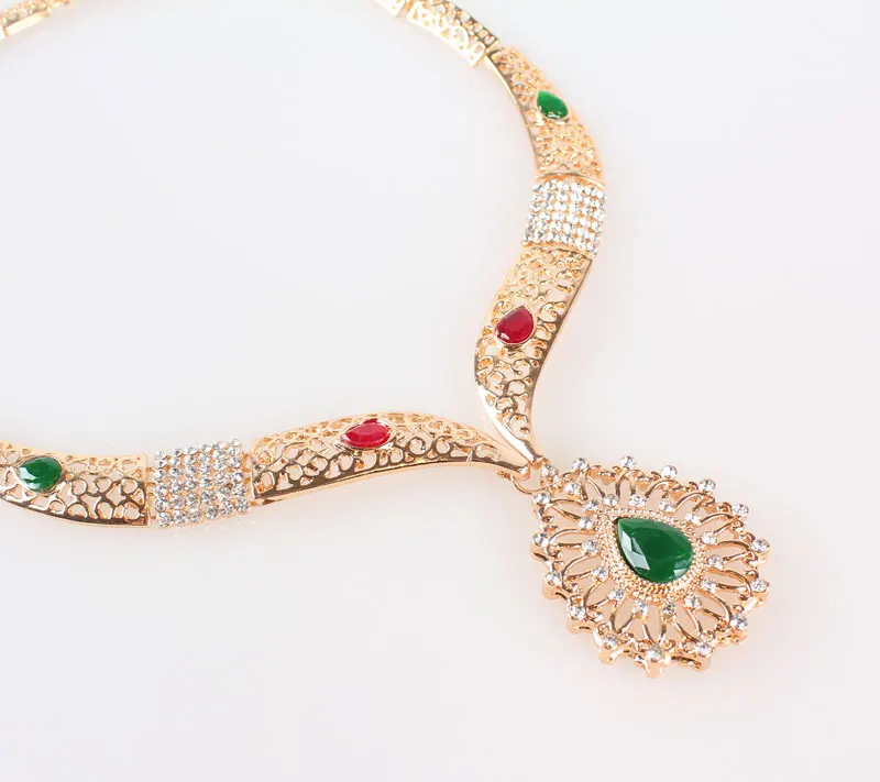 Комплект ювелирных изделий золотого цвета Африканский праздничный костюм