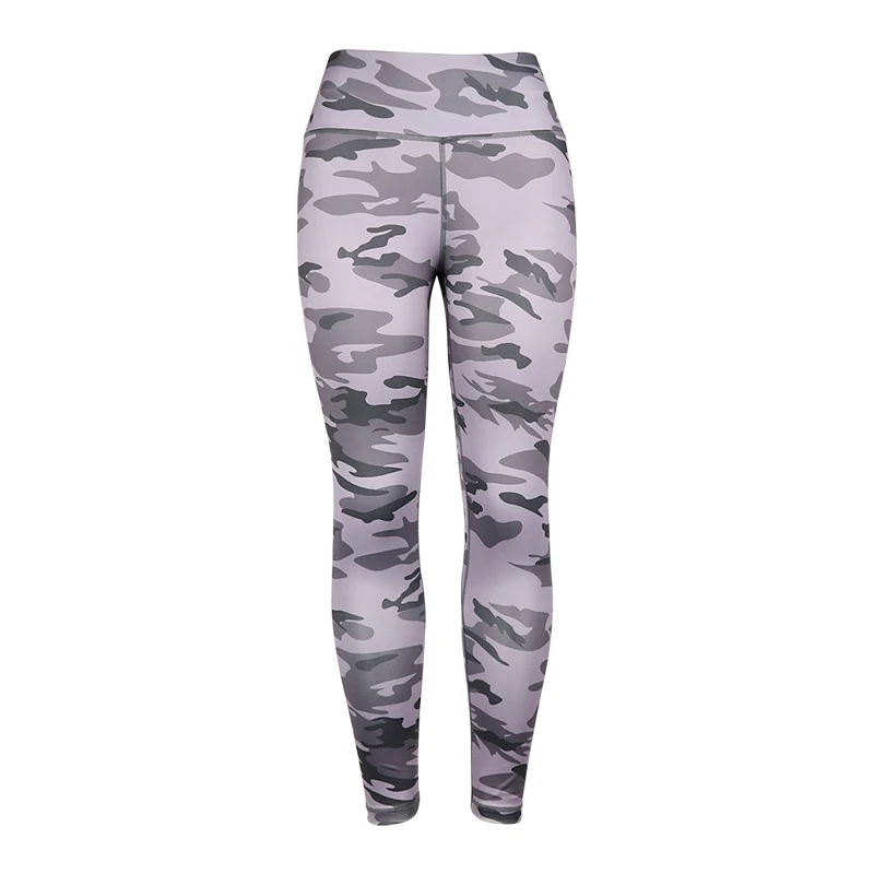 gray black Модные обтягивающие штаны для йоги с принтом для тренировок, женские камуфляжные леггинсы с эффектом пуш-ап, повседневные трико для фитнеса, спортзала, бега, женские спортивные штаны - Цвет: gray black