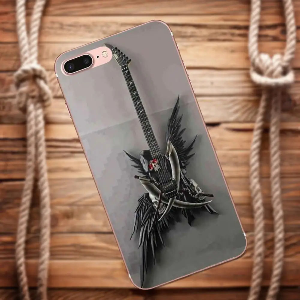 Vvcqod ретро-гитара Электрический усилитель для Apple iPhone 4 4S 5 5C 5S SE 6 S 7 8 Plus X чехол Moto G G2