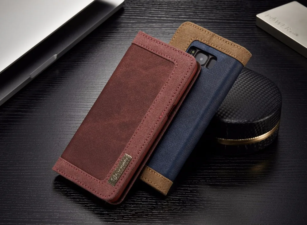 Для samsung S10 Plus чехол Caseme Магнитная джинсовая кожаная подставка для кошелька для samsung Galaxy S10 S9 Plus S8 S7 Edge Note 8