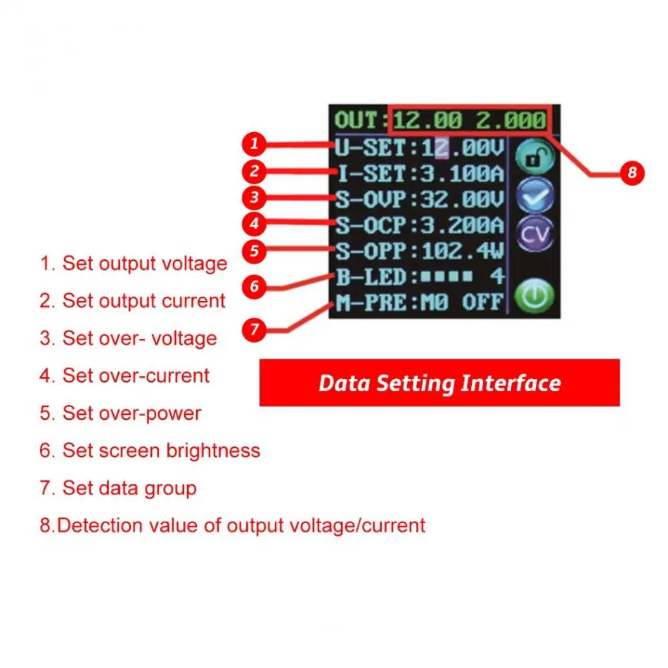 DPS3005 DPS5005 Programmable программируемый понижающий преобразователь питания Модуль постоянного напряжения цветной ЖК-дисплей конвертер