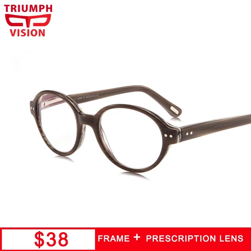 

Очки TRIUMPH VISION по рецепту для мужчин, очки для близорукости, круглые прозрачные очки в стиле ретро, очки для прогрессивного чтения в винтажном...