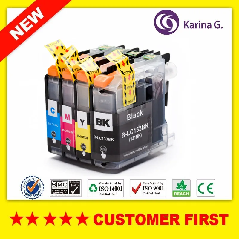 4 шт. совместимых чернил для чипа Brother LC131 LC133 V3 новейший чип|brother ink|ink brotherbrother chip |