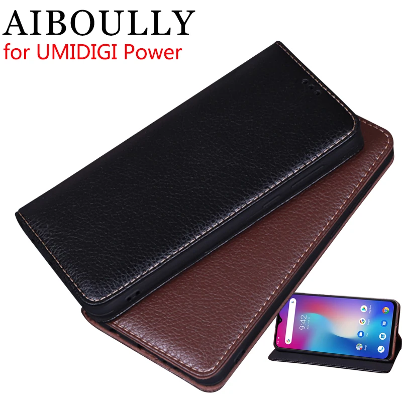 Мягкий силиконовый чехол aibloly для UMIDIGI Power кожаный книжка Оригинальный жесткий