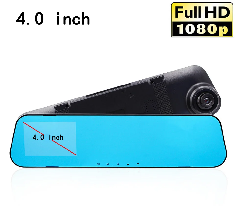 Dash Cam Full HD 1080P Автомобильный видеорегистратор Камера авто 4,0 дюймов зеркало заднего вида цифровой видеорегистратор регистратор видеокамера автомобильная камера