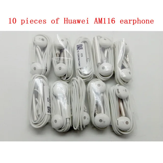 10 pieces Нью-Йорк(3/5/10/15/20 штук) huawei наушники 3,5 мм разъемы для huawei P7 P8 P9 Lite P10 плюс Коврики с микрофоном и регулировкой громкости Управление Динамик - Цвет: 10 pieces