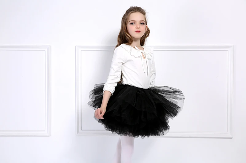 Юбка TUTU девочки юбка детской 6-ти слойной пряжи Юбка балета, юбка танца, юбка торта