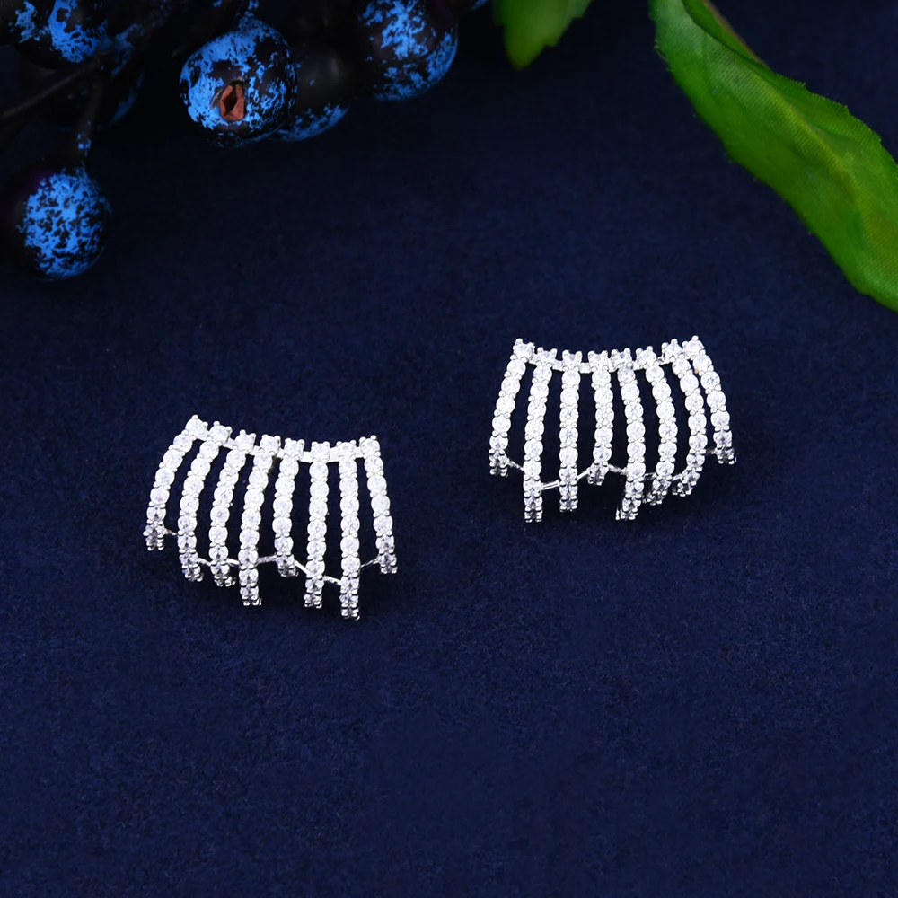 GODKI 22 мм x 17 когти полное покрытие для Earlobe Блестящий Цирконий женское свадебное