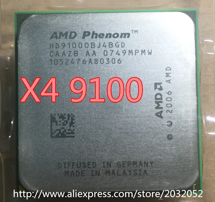 Процессор AMD Phenom X4 9100 1 8G/AM2 +/ 940 Pin/четырехъядерный/2 Мб L3 кэш-памяти 100% рабочий |